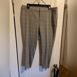 Banana Republic gray windowpane Capri pants